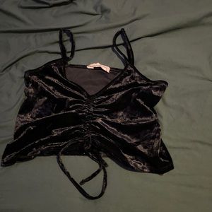 Black velvet top